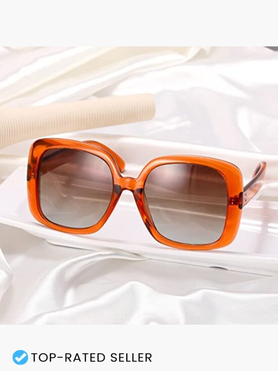 Oversized Square Polarized Sunglasses Retro UV400 Protection main image 6